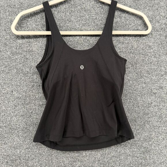 Lululemon Tank Top Womens 2 Align Black Cami Built in Bra Sleeveless Athleisure - Picture 2 of 6